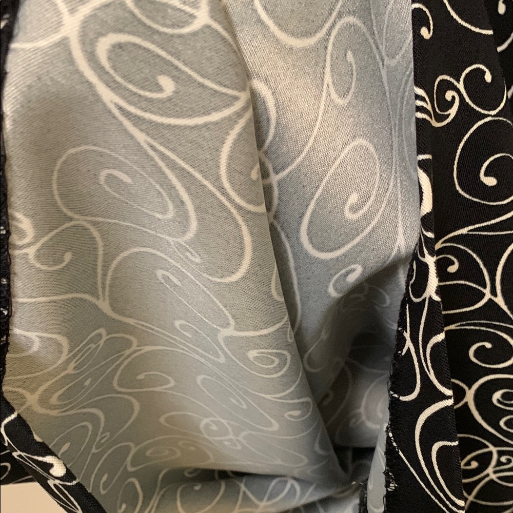 connected apparel Black Sleeveless Sheath Dress with White Swirl Pattern - Picture 7 of 7